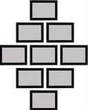 Load image into Gallery viewer, WebelKart Set of 9 Individual Photo Frame- Multiple Size (9 Units of 4x6, Black)