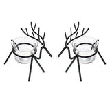 गैलरी व्यूवर में इमेज लोड करें, Webelkart Iron Christmas Reindeer Tealight Holder, Pack of 2