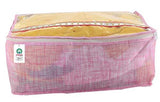 गैलरी व्यूवर में इमेज लोड करें, JaipurCrafts Quilted Polka Dots Cotton Saree Cover Set/Saree Storage Bag, Maroon (40 x 30 x 20 cm)-Pack of 2 (Non Woven Purple-Pack of 2)