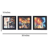 गैलरी व्यूवर में इमेज लोड करें, JaipurCrafts City View Set of 3 Framed UV Digital Reprint Painting (Wood, Synthetic, 26 cm x 76 cm)