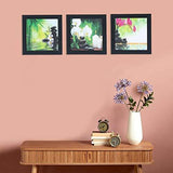 Load image into Gallery viewer, JaipurCrafts Meditation Set of 3 Framed UV Digital Reprint Painting (Wood, Synthetic, 26 cm x 76 cm)