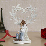 Load image into Gallery viewer, Webelkart Ceramic Romantic Valentine Love Couple Sitting Statue Showpiece, 16cm, White, 1 Piece