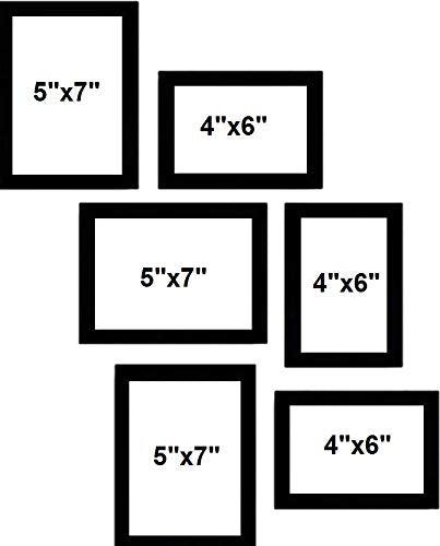 WebelKart Set of 6 Individual Photo Frame- Multiple Size (3 Units of 4