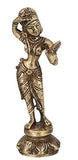Load image into Gallery viewer, Webelkart Brass Beautiful Dancing Lady Statue, Medium, Gold, 5 Piece