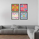 Load image into Gallery viewer, Webelkart Premium Motivational/Inspirational Quote Synthetic Photo Frame for Wall, Office, Study Room Decoration Poster Framed with Plexi Glass, Size - 10 x 10 Inch, Multicolour | Set of 4