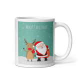 Load image into Gallery viewer, Webelkart Merry Christmas Coffee Mug with 1 Santa Cap and 12 Pcs Christmas Santa Clause Ornament Hangings for Christmas Decorations (350ml)