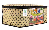 Load image into Gallery viewer, JaipurCrafts 12 Pieces Polka Dots Non Woven Saree Cover Set, Cream (45 x 35 x 21 cm)
