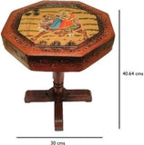 Load image into Gallery viewer, JaipurCrafts Royal Rajsthani Heritage Theme Wooden Cafeteria Stool (14 X 12 X 12)