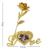 गैलरी व्यूवर में इमेज लोड करें, WebelKart 24K Gold Rose with Love Photo Frame,Gift Box and Carry Bag