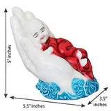 Load image into Gallery viewer, Webelkart Premium Cute Child Monk Sleeping on Palm Showpiece - 12 cm (Polyresin, Multi)- for Home Decor| Office Decor| Valentines Day Gifts | Diwali Decor| Vaastu Decor| Fengshui
