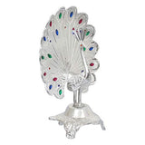 Load image into Gallery viewer, JaipurCrafts Premium Aluminium Meenakari Peacock Figurine Showpiece- 12 in