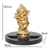 Load image into Gallery viewer, JaipurCrafts Polyresin Ganesha Dancing Idol, 7.50 IN, Gold, 1 Piece