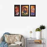 गैलरी व्यूवर में इमेज लोड करें, JaipurCrafts Musician Set of 3 Large Framed UV Digital Reprint Painting (Wood, Synthetic, 36 cm x 61 cm)