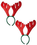 Load image into Gallery viewer, WebelKart Funky Christmas Deer Reindeer 2 Pcs. Antlers Headband Hairband with Bells Party Prop