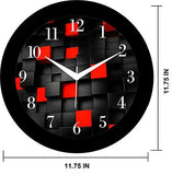 गैलरी व्यूवर में इमेज लोड करें, JaipurCrafts Plastic Modern Art Wall Clock (Multi_2 Inch X 12 Inch X 12 Inch)