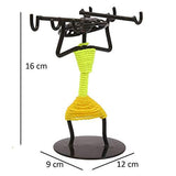 गैलरी व्यूवर में इमेज लोड करें, WebelKart JaipurCrafts Designer Tribal Art Iron Key Holder (Multicolour, 16 x 12 x 9 cm)