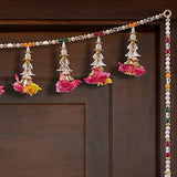 Load image into Gallery viewer, Webelkart Premium Flowers and Beads Handmade Door Toran for Door Home Decoration and Diwali Decoration (Multicolored)- 40 Inch x 21 Inch