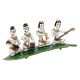 Load image into Gallery viewer, Webelkart Hand-Painted Rajasthani Musician Group Metal Figurine - 13.50 Inch x 4 Inch x 3 Inch (Metal, Multi-Color)
