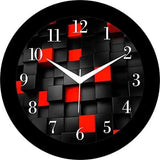 Load image into Gallery viewer, JaipurCrafts Plastic Wall Clock (Black and Blue, 2 X 12 X 12 Inch) Design 4