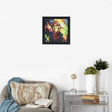 Load image into Gallery viewer, JaipurCrafts Lord Ganesha Framed UV Digital Reprint Painting (Wood, Synthetic, 30 cm x 30 cm)