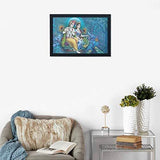 गैलरी व्यूवर में इमेज लोड करें, JaipurCrafts Radha Krishna Large Framed UV Digital Reprint Painting (Wood, Synthetic, 36 cm x 51 cm)
