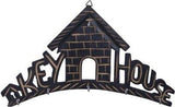 Load image into Gallery viewer, JaipurCrafts Wood Key Holder (6 Hooks, Black, Brown)