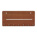 गैलरी व्यूवर में इमेज लोड करें, Webelkart Wall Mounted Key Holder for Wall/Home Decor/Office Decor (25 cm x 11 cm x 0.4 cm, Brown)- 7 Hooks