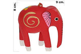 गैलरी व्यूवर में इमेज लोड करें, JaipurCrafts Premium Bright Colors Wall Hanging of Wood Elephant showpiece- 8 cm x 9 cm- for Diwali Decor