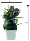 गैलरी व्यूवर में इमेज लोड करें, JaipurCrafts Artificial Season Flower Bunch with Pot for Interior Decoration in Home (Multicolor, 35 X 20 X 20 cm)
