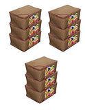 Load image into Gallery viewer, JaipurCrafts 9 Pieces Non Woven Saree Cover Set, Beige (45 x 35 x 22 cm)