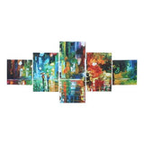 गैलरी व्यूवर में इमेज लोड करें, JaipurCrafts Multieffect UV Textured Panel Painting (Synthetic, 60 cm x 125 cm x 1 cm, Set of 5)