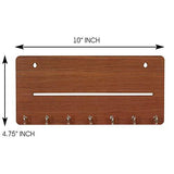 Load image into Gallery viewer, Webelkart Wall Mounted Key Holder for Wall/Home Decor/Office Decor (25 cm x 11 cm x 0.4 cm, Brown)- 7 Hooks