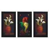 Load image into Gallery viewer, JaipurCrafts Lord Ganesha Set of 3 Large Framed UV Digital Reprint Painting (Wood, Synthetic, 33 cm x 61 cm)