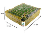 गैलरी व्यूवर में इमेज लोड करें, JaipurCrafts 9 Pieces Flowers Print Non Woven Saree Cover Set, Gold (45 x 35 x 16 cm)