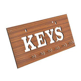 गैलरी व्यूवर में इमेज लोड करें, JaipurCrafts&quot;Keys&quot; Designer Wooden Key Holder (28 cm x 14.5 cm x 0.4 cm, Brown)- 6 Hooks