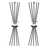 Load image into Gallery viewer, JaipurCrafts Set of 2 Wall sconces 38 cm Long with 2 Glass Cup Candle Holders and Bonus Tealight Candles