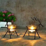 गैलरी व्यूवर में इमेज लोड करें, Webelkart Iron Christmas Reindeer Tealight Holder, Pack of 2