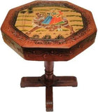 गैलरी व्यूवर में इमेज लोड करें, JaipurCrafts Royal Rajsthani Heritage Theme Wooden Cafeteria Stool (14 X 12 X 12)
