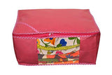 Load image into Gallery viewer, JaipurCrafts 12 Pieces Non Woven Saree Cover Set, Pink (45 x 35 x 22 cm)