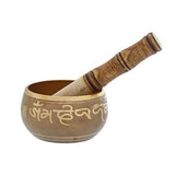 Load image into Gallery viewer, JaipurCrafts 4 inches - Singing Bowl Tibetan Buddhist Prayer Instrument With Striker Stick,OM Bell, OM Bowl, Meditation Bowl, Music Therapy