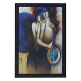Load image into Gallery viewer, JaipurCrafts Modern Lady Large Framed UV Digital Reprint Painting (Wood, Synthetic, 36 cm x 51 cm)