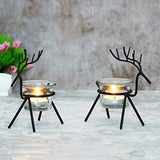 गैलरी व्यूवर में इमेज लोड करें, Webelkart Iron Christmas Reindeer Tealight Holder, Pack of 2