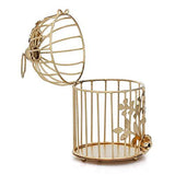 Load image into Gallery viewer, Webelkart Iron Bird Cage Tea Light Holder With Flower Vine