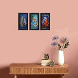 Load image into Gallery viewer, JaipurCrafts Radha Krishna Set of 3 Large Framed UV Digital Reprint Painting (Wood, Synthetic, 33 cm x 61 cm)