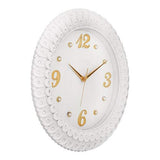 गैलरी व्यूवर में इमेज लोड करें, JaipurCrafts Plastic Wall Clock (38 x 34 x 5.08 cm, White)