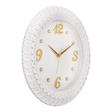 Load image into Gallery viewer, JaipurCrafts Plastic Wall Clock (38 x 34 x 5.08 cm, White)