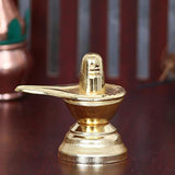 Load image into Gallery viewer, Webelkart Gold Plated Small Shiv Ling, Shivling for Pooja, Brass Idol for Home, Showpieces for Home Decor, Gift for Housewarming