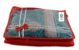 Load image into Gallery viewer, JaipurCrafts 6 Pcs Non Woven Fabric Saree Cover, 3 Sarees, Gift Set, Maroon