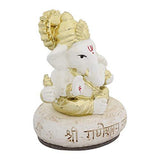 Load image into Gallery viewer, Webelkart Gold Plated Lord Ganesha for Car Dashboard Statue Ganpati Figurine God of Luck &amp; Success Diwali Gifts Home Decor (Size: 2.75 x 2.25 inches)