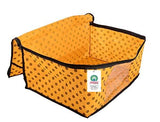 Load image into Gallery viewer, JaipurCrafts 9 Pieces Polka Dots Non Woven Saree Cover Set, Yellow (45 x 35 x 21 cm)